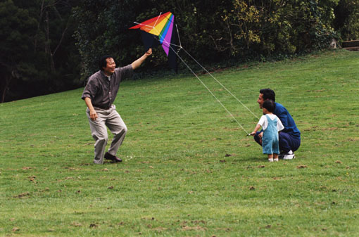 flying a kite